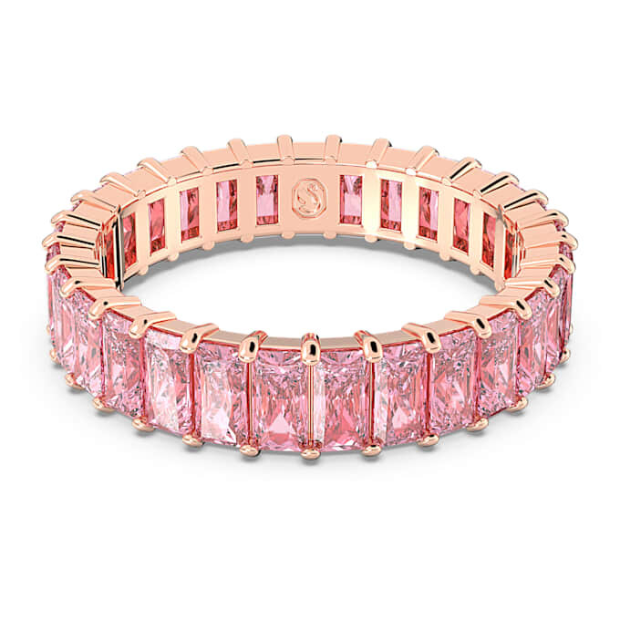 Matrix-ring med baguettesliping, rosa, rosagullbelagt Matrix-ring med baguettesliping, rosa, rosagullbelagt