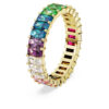 Matrix-ring med baguetteslipte steiner, flerfarget, gullbelagt Matrix-ring med baguetteslipte steiner, flerfarget, gullbelagt