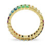 Matrix-ring med baguetteslipte steiner, flerfarget, gullbelagt Matrix-ring med baguetteslipte steiner, flerfarget, gullbelagt