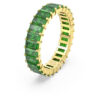 Matrix-ring med baguetteslipte steiner, grønn, gullbelagt Matrix-ring med baguetteslipte steiner, grønn, gullbelagt