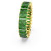 Matrix-ring med baguetteslipte steiner, grønn, gullbelagt Matrix-ring med baguetteslipte steiner, grønn, gullbelagt