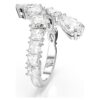 Matrix-ring med blandede slipninger, hvit, rhodiumbelagt Matrix-ring med blandede slipninger, hvit, rhodiumbelagt