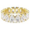 Matrix-ring med oval slipning, hvit, gullfarget Matrix-ring med oval slipning, hvit, gullfarget