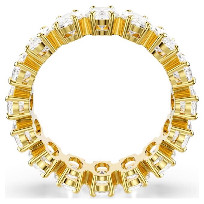 Matrix-ring med oval slipning, hvit, gullfarget Matrix-ring med oval slipning, hvit, gullfarget