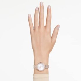 Matrix Tennis 7-Link-klokke, sveitsiskprodusert, metallarmbånd, rosagullfarget, blandet metallfinish