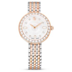 Matrix Tennis 7-Link-klokke, sveitsiskprodusert, metallarmbånd, rosagullfarget, blandet metallfinish