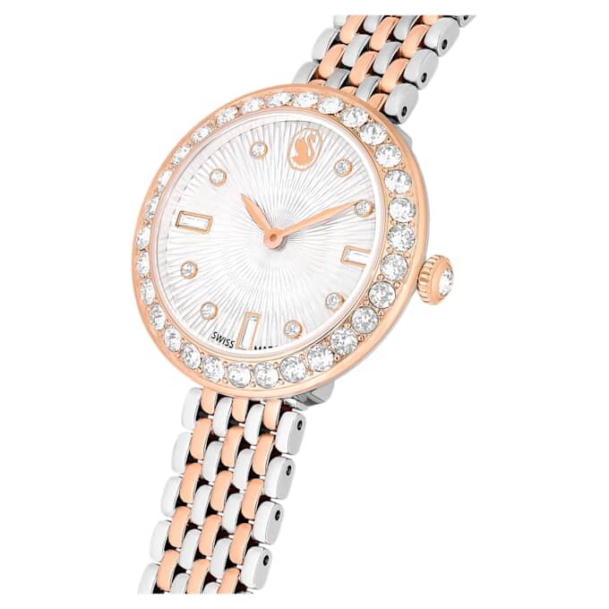 Matrix Tennis 7-Link-klokke, sveitsiskprodusert, metallarmbånd, rosagullfarget, blandet metallfinish Matrix Tennis 7-Link-klokke, sveitsiskprodusert, metallarmbånd, rosagullfarget, blandet metallfinish