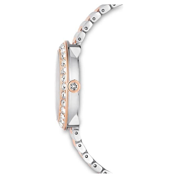 Matrix Tennis 7-Link-klokke, sveitsiskprodusert, metallarmbånd, rosagullfarget, blandet metallfinish Matrix Tennis 7-Link-klokke, sveitsiskprodusert, metallarmbånd, rosagullfarget, blandet metallfinish