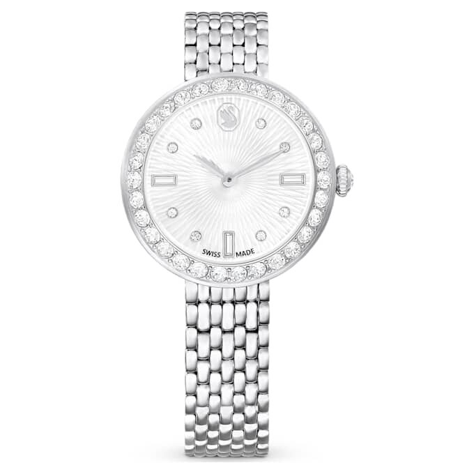 Matrix Tennis 7-Link-klokke, sveitsiskprodusert, metallarmbånd, sølvfarget, rustfritt stål Matrix Tennis 7-Link-klokke, sveitsiskprodusert, metallarmbånd, sølvfarget, rustfritt stål