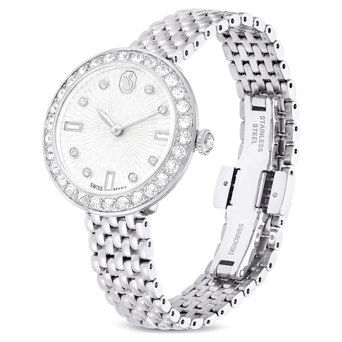 Matrix Tennis 7-Link-klokke, sveitsiskprodusert, metallarmbånd, sølvfarget, rustfritt stål Matrix Tennis 7-Link-klokke, sveitsiskprodusert, metallarmbånd, sølvfarget, rustfritt stål