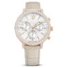 Matrix Tennis Chrono-klokke, sveitsiskprodusert, lærrem, beige, rosagullfarget finish Matrix Tennis Chrono-klokke, sveitsiskprodusert, lærrem, beige, rosagullfarget finish