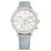 Matrix Tennis Chrono-klokke, sveitsiskprodusert, lærrem, grå, champagnegullfarget finish Matrix Tennis Chrono-klokke, sveitsiskprodusert, lærrem, grå, champagnegullfarget finish