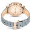 Matrix Tennis Chrono-klokke, sveitsiskprodusert, lærrem, grå, champagnegullfarget finish Matrix Tennis Chrono-klokke, sveitsiskprodusert, lærrem, grå, champagnegullfarget finish