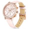 Matrix Tennis Chrono-klokke, sveitsiskprodusert, lærrem, rosa, rosagullfarget finish Matrix Tennis Chrono-klokke, sveitsiskprodusert, lærrem, rosa, rosagullfarget finish