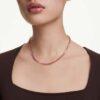 Matrix Tennis-halskjede, rundslipt, rosa, gullbelagt Matrix Tennis-halskjede, rundslipt, rosa, gullbelagt