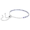 Matrix tennisarmbånd med blandede runde slipinger, blått, rhodiumbelagt Matrix tennisarmbånd med blandede runde slipinger, blått, rhodiumbelagt