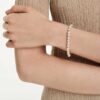 Matrix Tennisarmbånd med krystallperler, rundslipning, hvitt, gullbelagt Matrix Tennisarmbånd med krystallperler, rundslipning, hvitt, gullbelagt