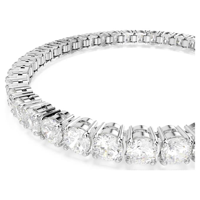 Matrix tennisarmbånd med rundslipte steiner, hvitt, rhodiumbelagt Matrix tennisarmbånd med rundslipte steiner, hvitt, rhodiumbelagt
