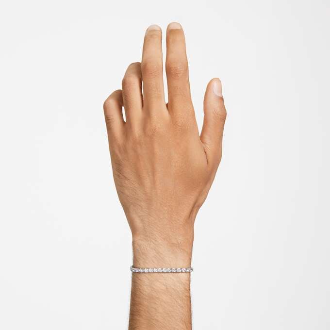 Matrix tennisarmbånd med rundslipte steiner, hvitt, rhodiumbelagt Matrix tennisarmbånd med rundslipte steiner, hvitt, rhodiumbelagt