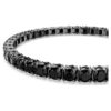 Matrix tennisarmbånd med rundslipte steiner, svart, rutheniumbelagt