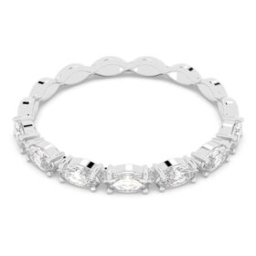 Matrix Vittore-ring, marquise-slipt, hvit, rhodiumbelagt
