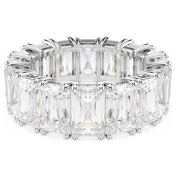 Matrix Vittore-ring med baguetteslipte steiner, hvit, rhodiumbelagt Matrix Vittore-ring med baguetteslipte steiner, hvit, rhodiumbelagt