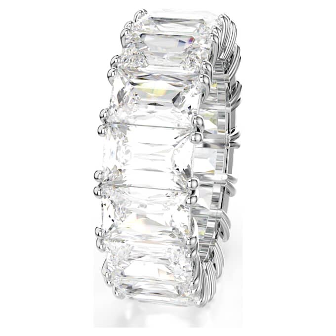 Matrix Vittore-ring med baguetteslipte steiner, hvit, rhodiumbelagt Matrix Vittore-ring med baguetteslipte steiner, hvit, rhodiumbelagt