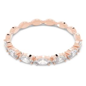 Matrix Vittore-ring med marquise-slipning, hvit, rosagullbelagt