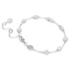 Mesmera-armbånd med blandede slipninger, spredt design, hvitt, rhodiumbelagt Mesmera-armbånd med blandede slipninger, spredt design, hvitt, rhodiumbelagt