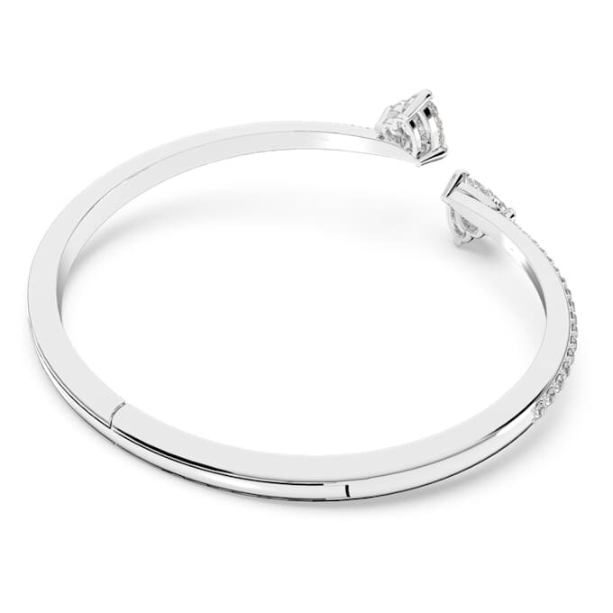 Mesmera armbånd med hjerte, hvitt, rhodiumbelagt Mesmera armbånd med hjerte, hvitt, rhodiumbelagt