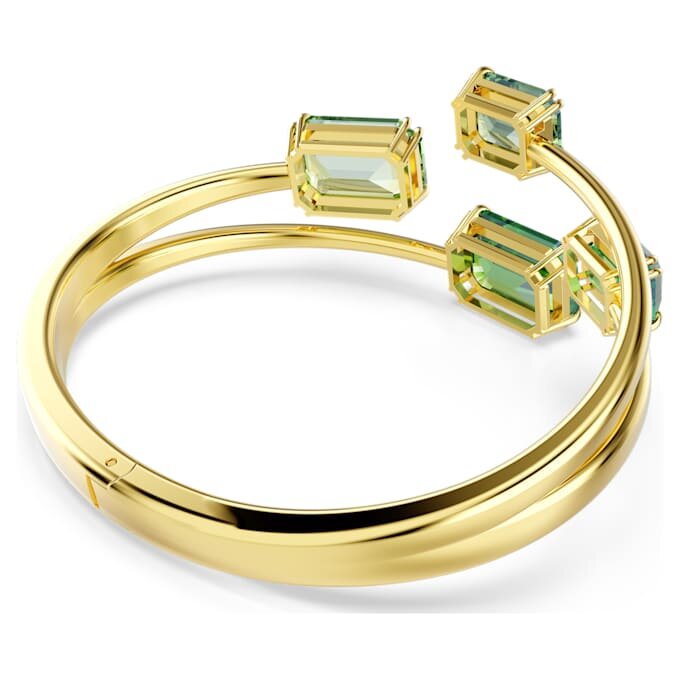 Millenia-armbånd med åttekantet slipeform, grønn, gullfarget belagt Millenia-armbånd med åttekantet slipeform, grønn, gullfarget belagt