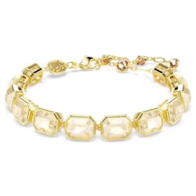 Millenia-armbånd med åttekantet slipeform, karamellfarge, gullbelagt Millenia-armbånd med åttekantet slipeform, karamellfarge, gullbelagt