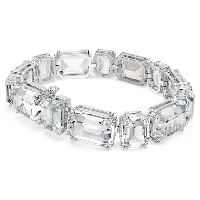 Millenia-armbånd med åttekantet sliping, hvitt, rhodiumbelagt Millenia-armbånd med åttekantet sliping, hvitt, rhodiumbelagt
