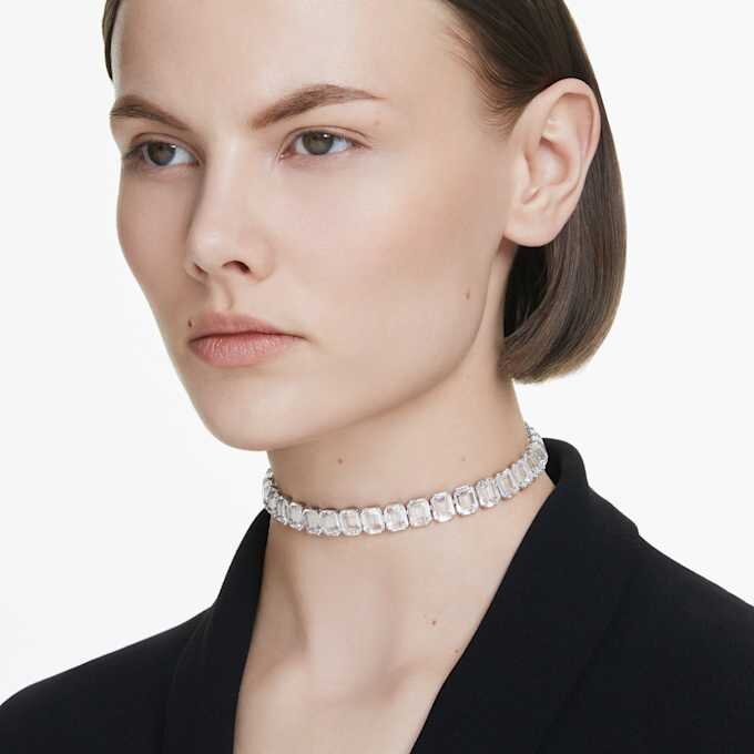 Millenia-choker med åttekantet slipning, hvit, rhodiumbelagt Millenia-choker med åttekantet slipning, hvit, rhodiumbelagt