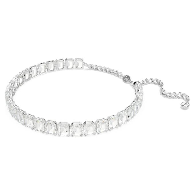 Millenia-choker med åttekantet slipning, hvit, rhodiumbelagt Millenia-choker med åttekantet slipning, hvit, rhodiumbelagt