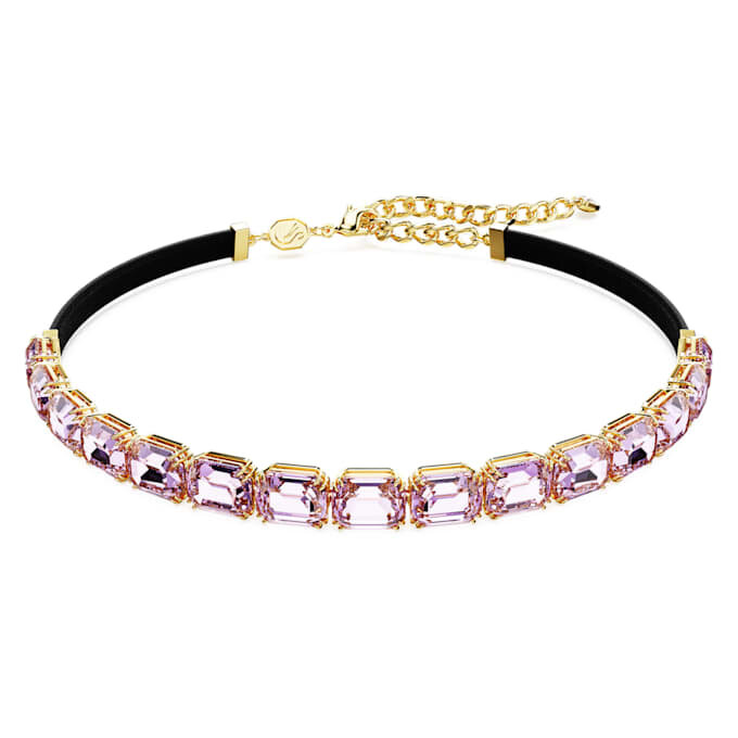 Millenia-choker med åttekantet slipning, lilla, gullbelagt Millenia-choker med åttekantet slipning, lilla, gullbelagt