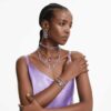 Millenia-choker med åttekantet slipning, lilla, gullbelagt Millenia-choker med åttekantet slipning, lilla, gullbelagt