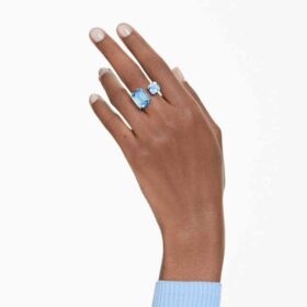 Millenia åpen ring med åttekantet slipning, blå, rhodiumbelagt Millenia åpen ring med åttekantet slipning, blå, rhodiumbelagt