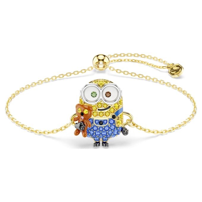 Minions Bob-armbånd med pavé, flerfarget, gullfarget Minions Bob-armbånd med pavé, flerfarget, gullfarget