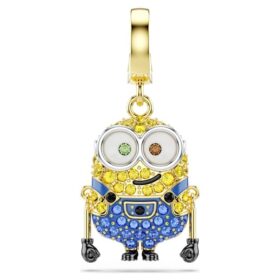 Minions Bob-smykke med pavé, flerfarget, gullbelagt
