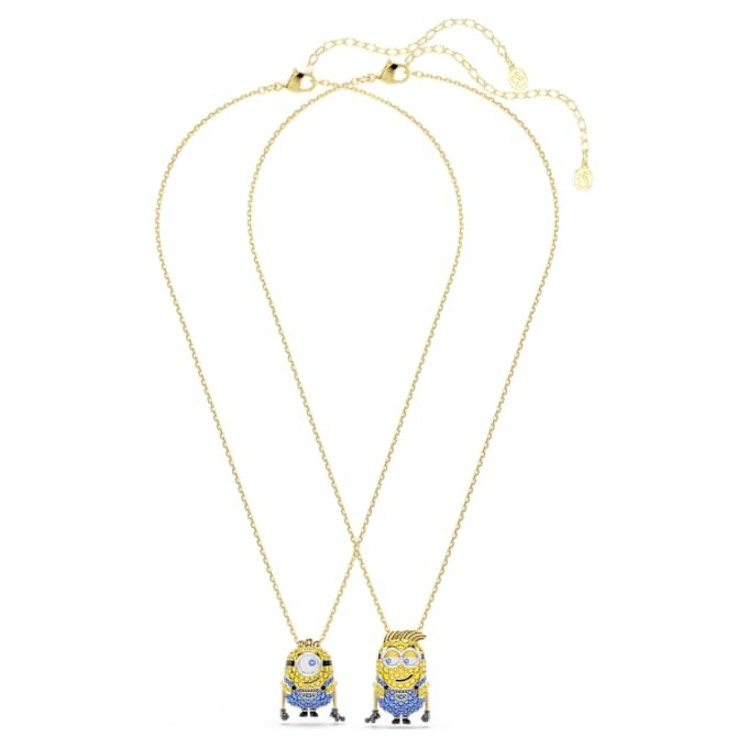 Minions James og Henry med pavé, flerfarget, gullbelagt Minions James og Henry med pavé, flerfarget, gullbelagt