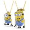 Minions James og Henry med pavé, flerfarget, gullbelagt Minions James og Henry med pavé, flerfarget, gullbelagt