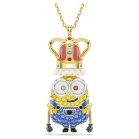 Minions King Bob-anheng med pavé, flerfarget, gullfarget