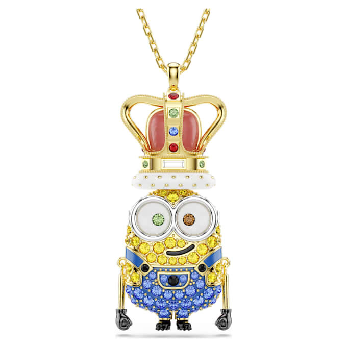 Minions King Bob-anheng med pavé, flerfarget, gullfarget Minions King Bob-anheng med pavé, flerfarget, gullfarget