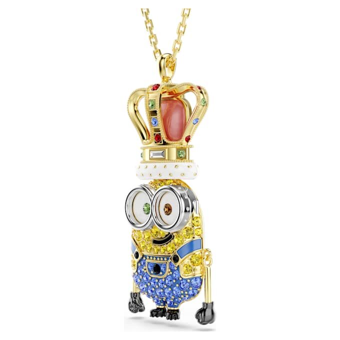 Minions King Bob-anheng med pavé, flerfarget, gullfarget Minions King Bob-anheng med pavé, flerfarget, gullfarget