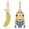 Minions Stuart og Banana dråpeøredobber med pavé, mini, flerfarget, gullbelagt Minions Stuart og Banana dråpeøredobber med pavé, mini, flerfarget, gullbelagt