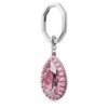 Nøkkelring med pæreformet slipeform, rosa