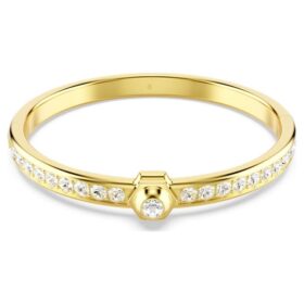 Numina-armbånd, rundslipt, hvit, gullbelagt Numina-armbånd, rundslipt, hvit, gullbelagt