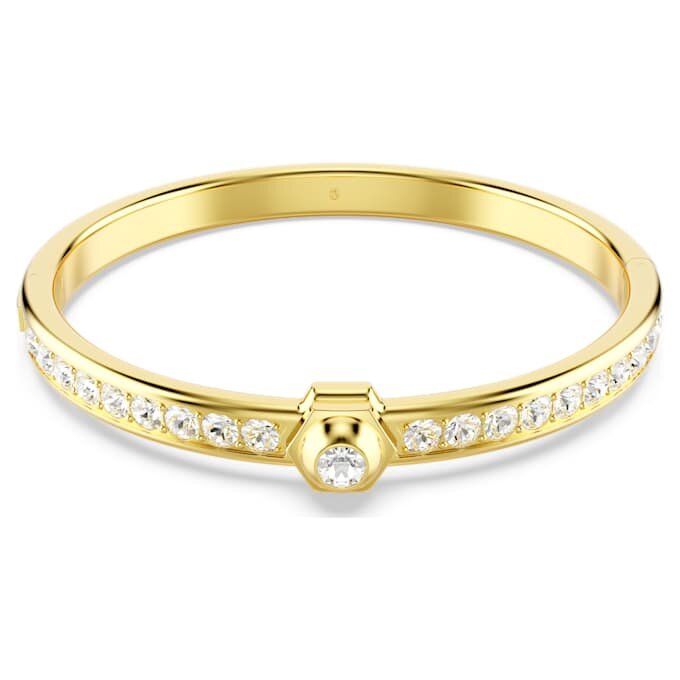 Numina-armbånd, rundslipt, hvit, gullbelagt Numina-armbånd, rundslipt, hvit, gullbelagt