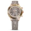 Octea Chrono-klokke, sveitsiskprodusert, lærrem, grå, rosagullfarget finish Octea Chrono-klokke, sveitsiskprodusert, lærrem, grå, rosagullfarget finish
